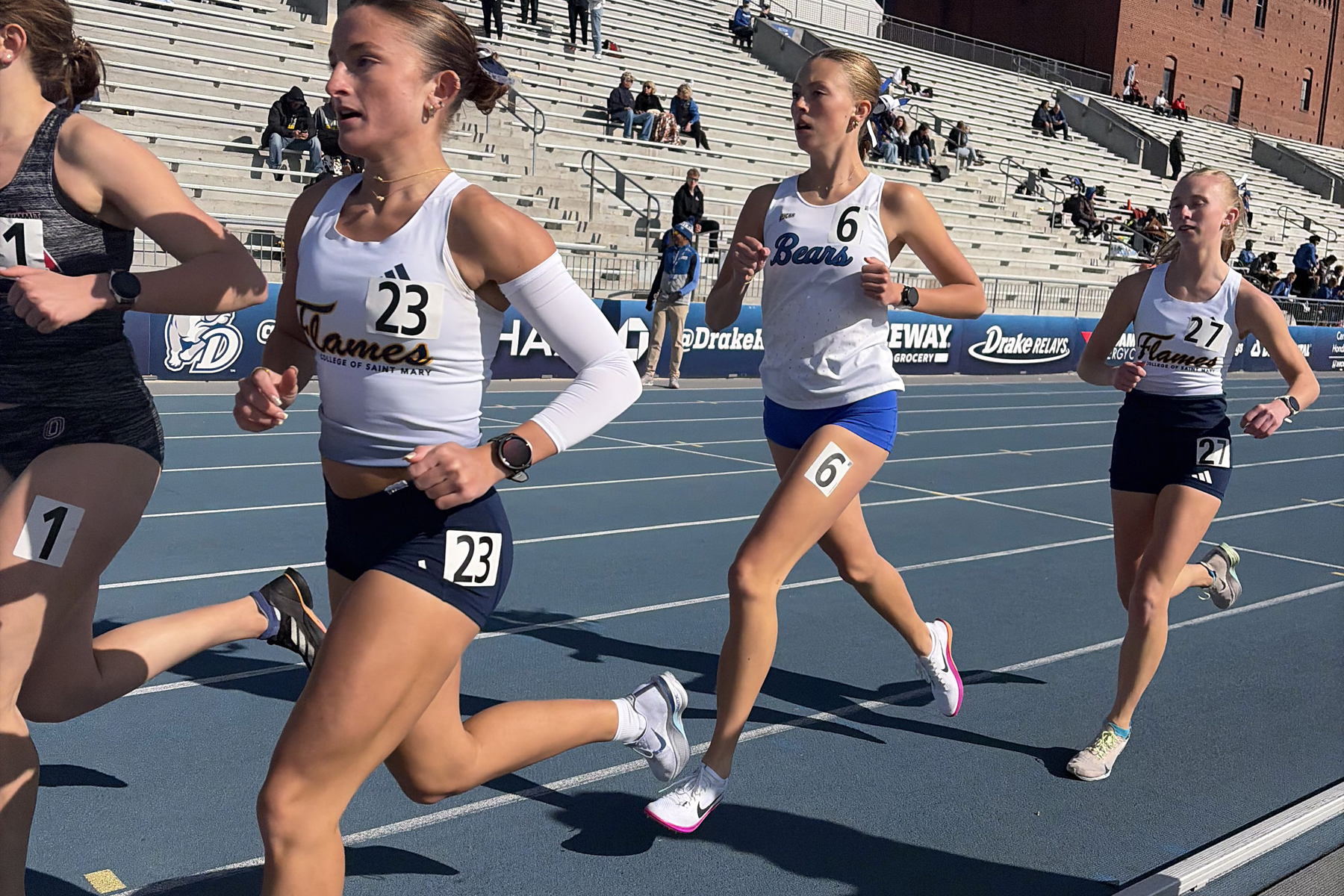 DMACC women's track & field team runs in Kip Janvrin Open