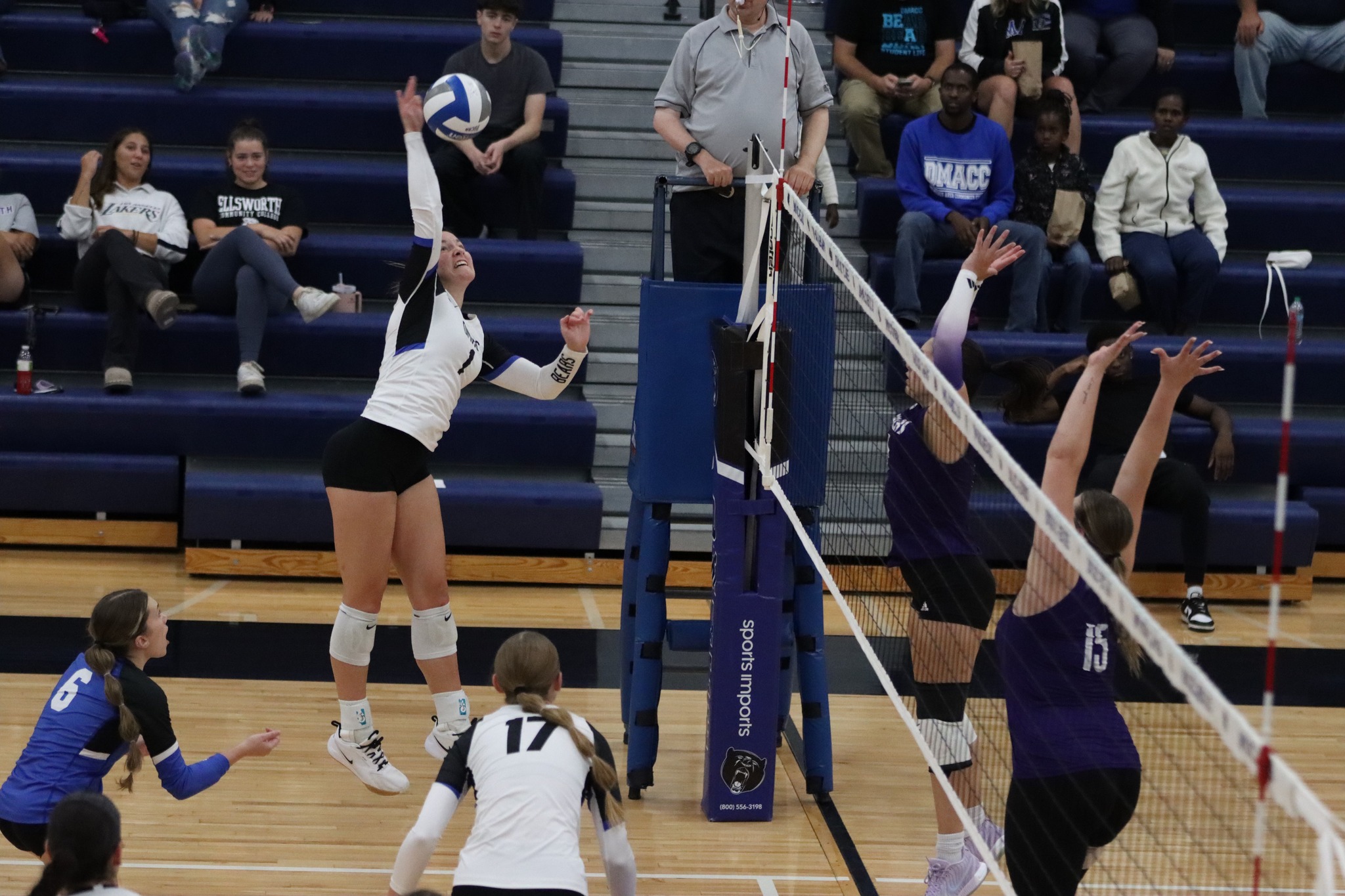 DMACC volleyball team gets three-set win over Hawkeye